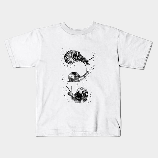 Snail Kids T-Shirt by RosaliArt